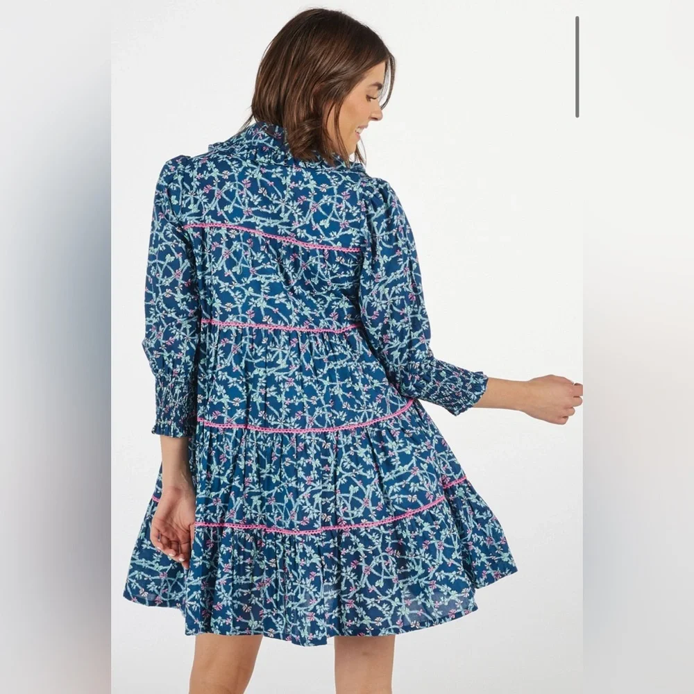 NWT Sinply Southern Allie Blue Bow Dress - Picture 2 of 3